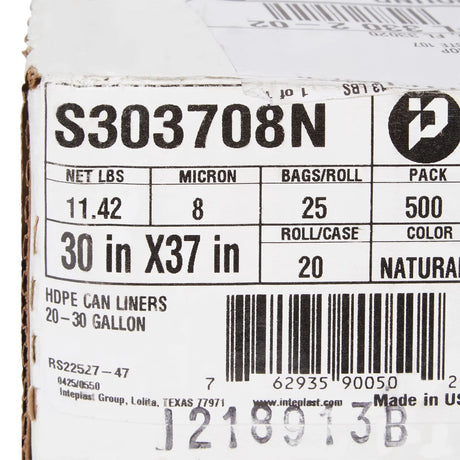 McKesson Light Duty Clear Trash Bags, 30 gal, 8 Mic McKesson