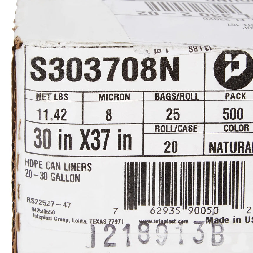 McKesson Light Duty Clear Trash Bags, 30 gal, 8 Mic McKesson