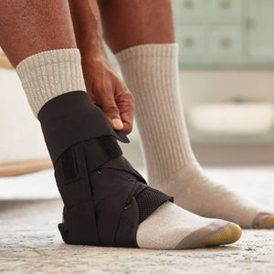 McKesson Low Profile Open Heel Open Toe Ankle Brace, Large - getMovility