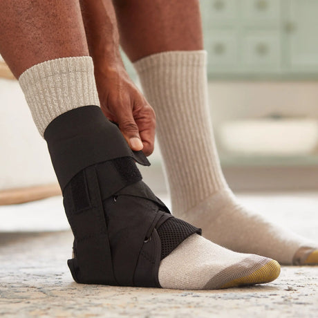 McKesson Low Profile Open Heel Open Toe Ankle Brace, Large - getMovility