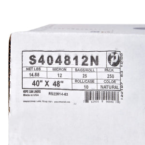 McKesson Medium Duty Clear Trash Bag, 45 gal, 12 Mic McKesson