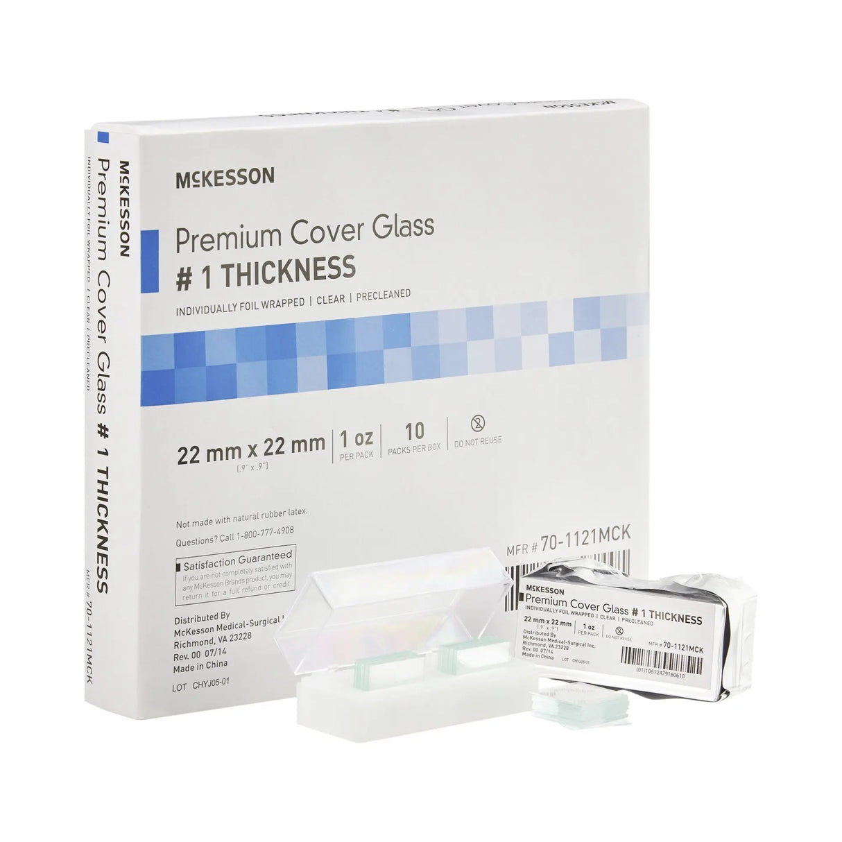 McKesson No. 1 Thickness Cover Glass, 22 x 22 mm McKesson