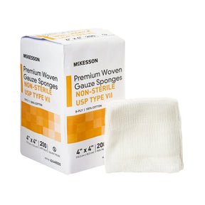 McKesson NonSterile USP Type VII Gauze Sponge, 4 x 4 Inch McKesson