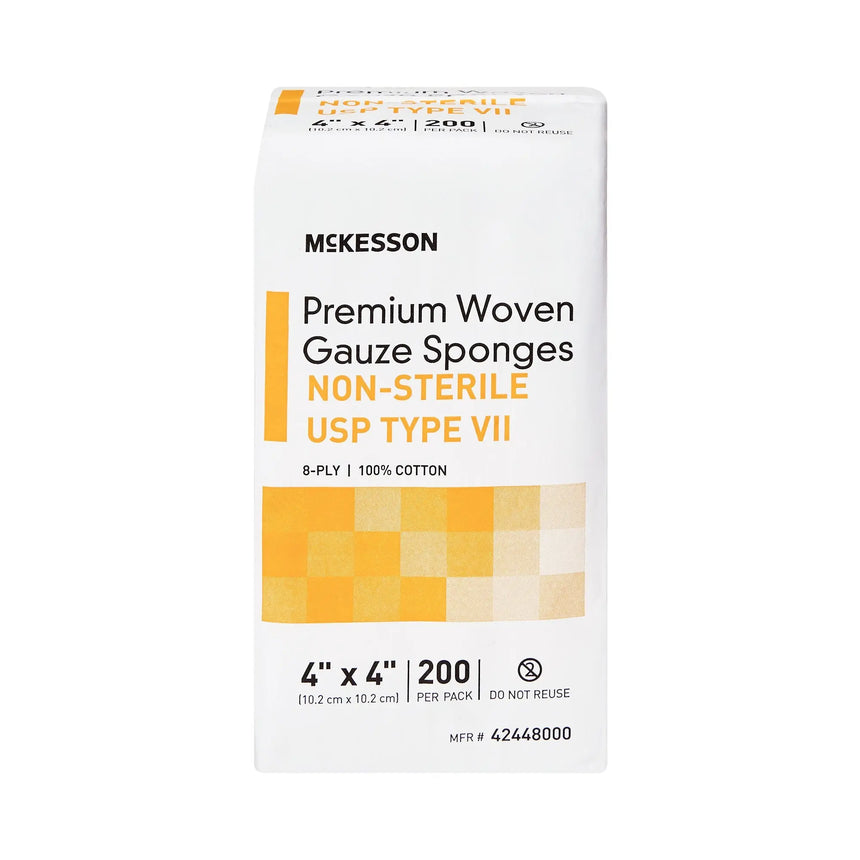 McKesson NonSterile USP Type VII Gauze Sponge, 4 x 4 Inch McKesson