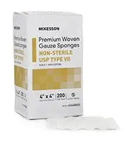 McKesson NonSterile USP Type VII Gauze Sponge, 4 x 4 Inch McKesson