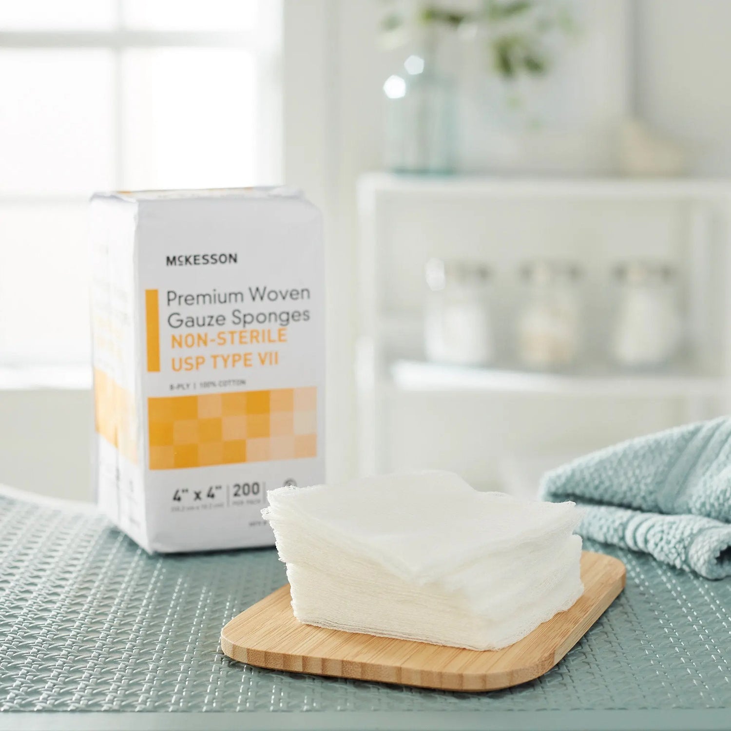 McKesson NonSterile USP Type VII Gauze Sponge, 4 x 4 Inch McKesson