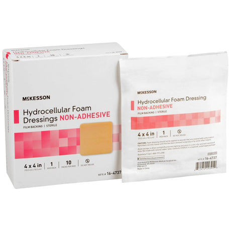 McKesson Nonadhesive without Border Foam Dressing, 4 x 4 Inch McKesson