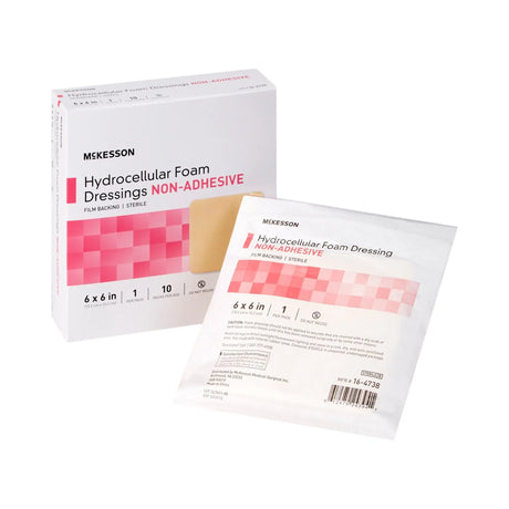 McKesson Nonadhesive without Border Foam Dressing, 6 x 6 Inch McKesson