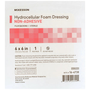 McKesson Nonadhesive without Border Foam Dressing, 6 x 6 Inch McKesson