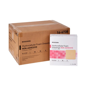 McKesson Nonadhesive without Border Foam Dressing, 6 x 6 Inch McKesson