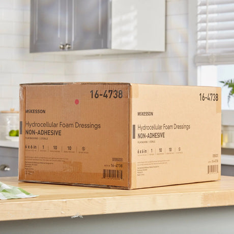 McKesson Nonadhesive without Border Foam Dressing, 6 x 6 Inch McKesson