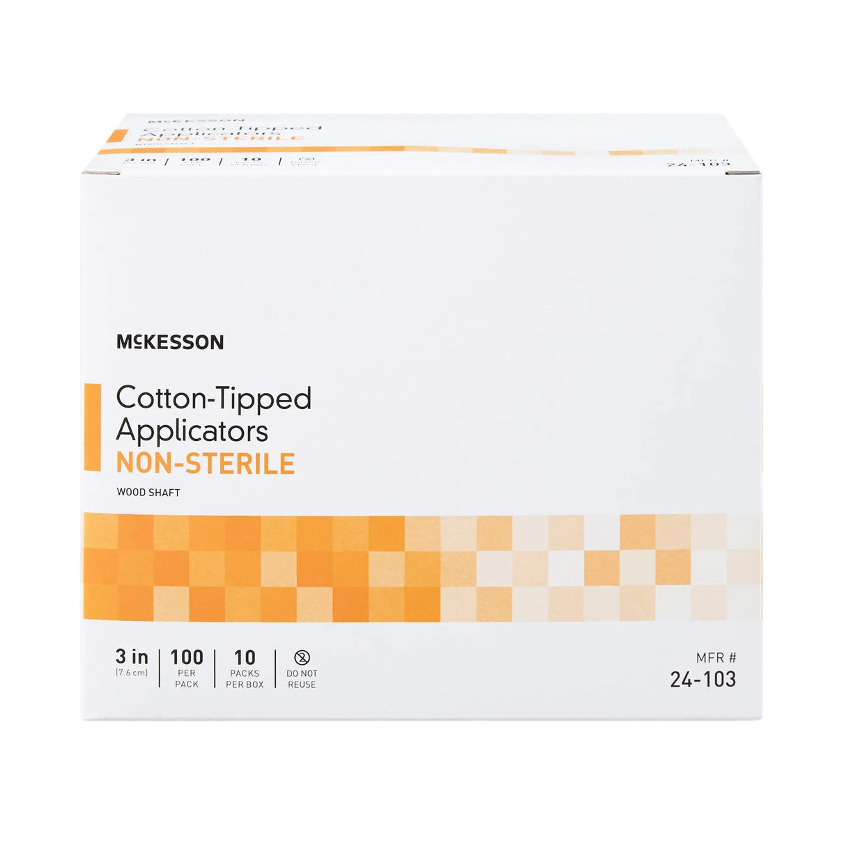 McKesson Nonsterile Cotton-Tip Swabsticks, 3 Inch McKesson