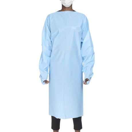 McKesson Open Back Over-the-Head Protective Procedure Gown, Universal, Blue McKesson