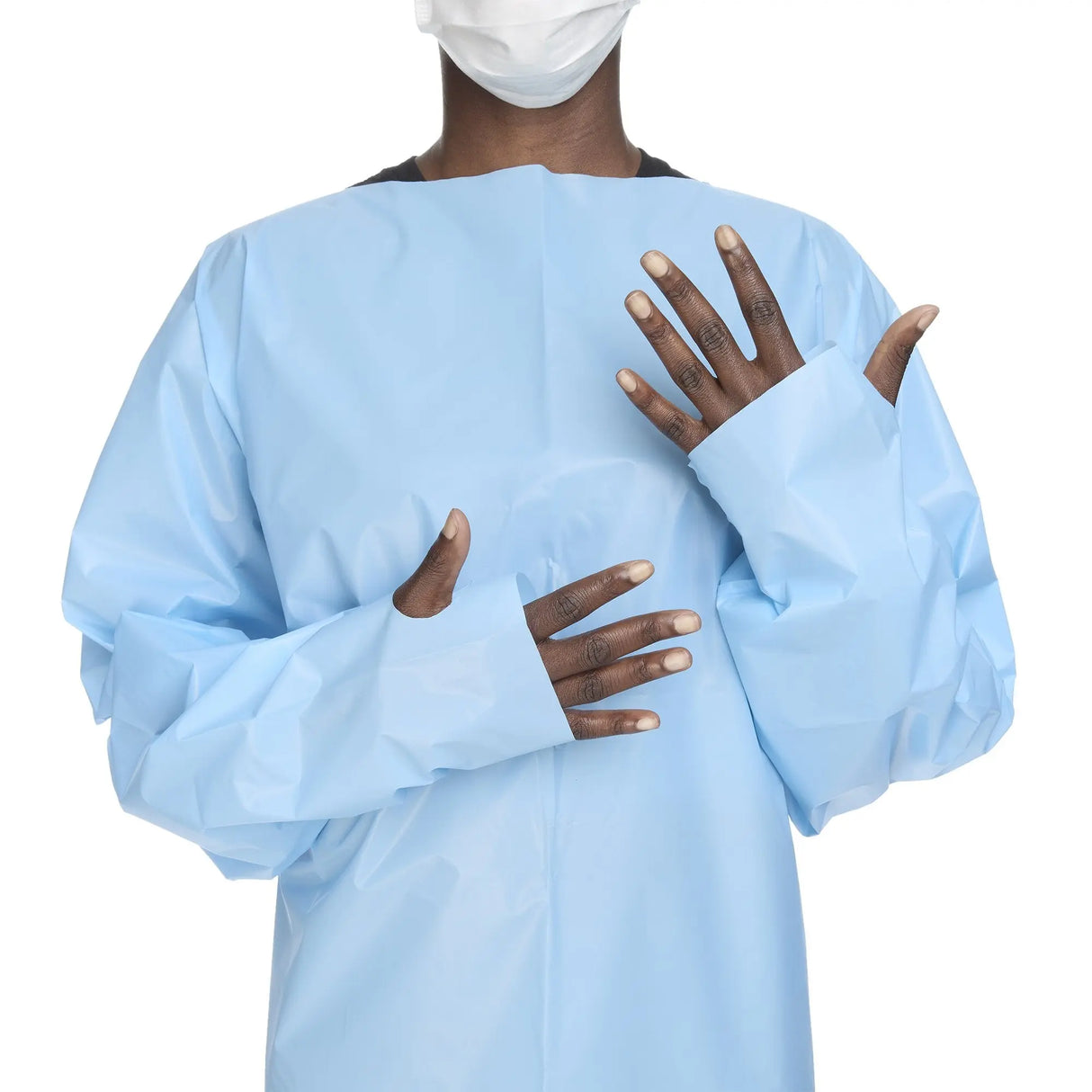 McKesson Open Back Over-the-Head Protective Procedure Gown, Universal, Blue McKesson