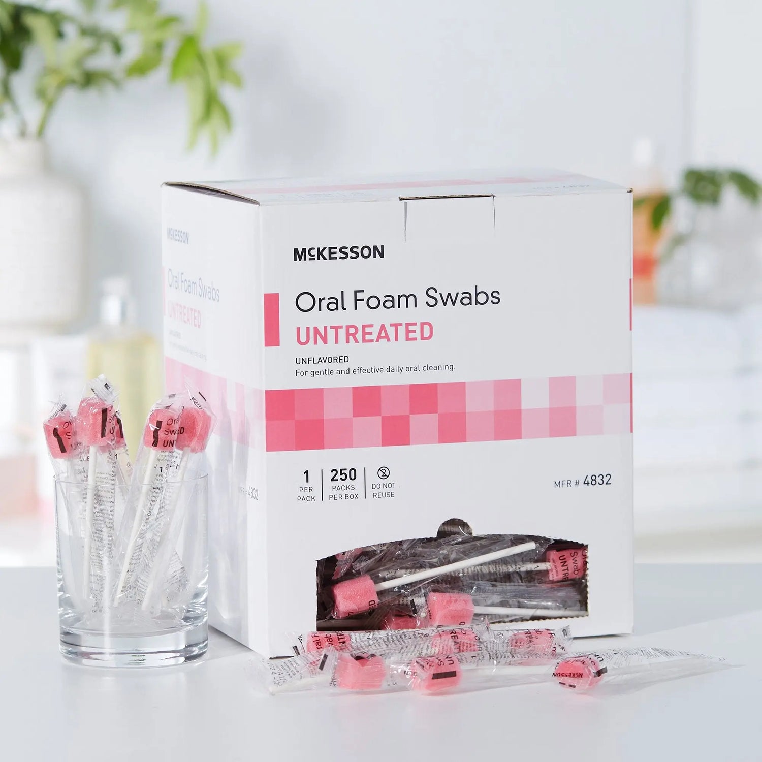 McKesson Oral Swabstick, Foam Tip, Untreated McKesson
