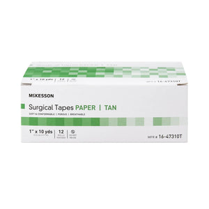 McKesson Paper Medical Tape, 1 Inch x 10 Yard, Tan McKesson