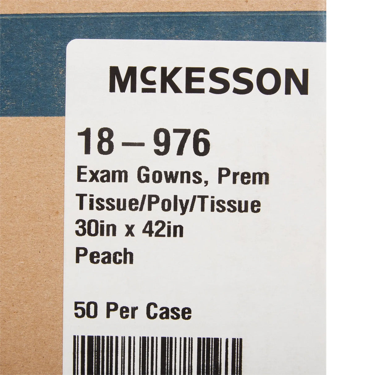 McKesson Patient Exam Gown, 30 x 42 in., Peach McKesson