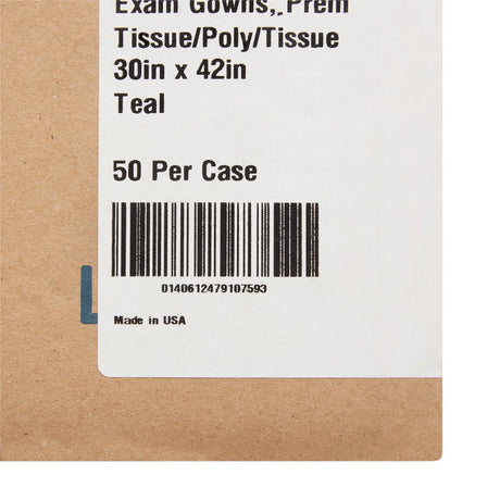 McKesson Patient Exam Gown, Teal McKesson