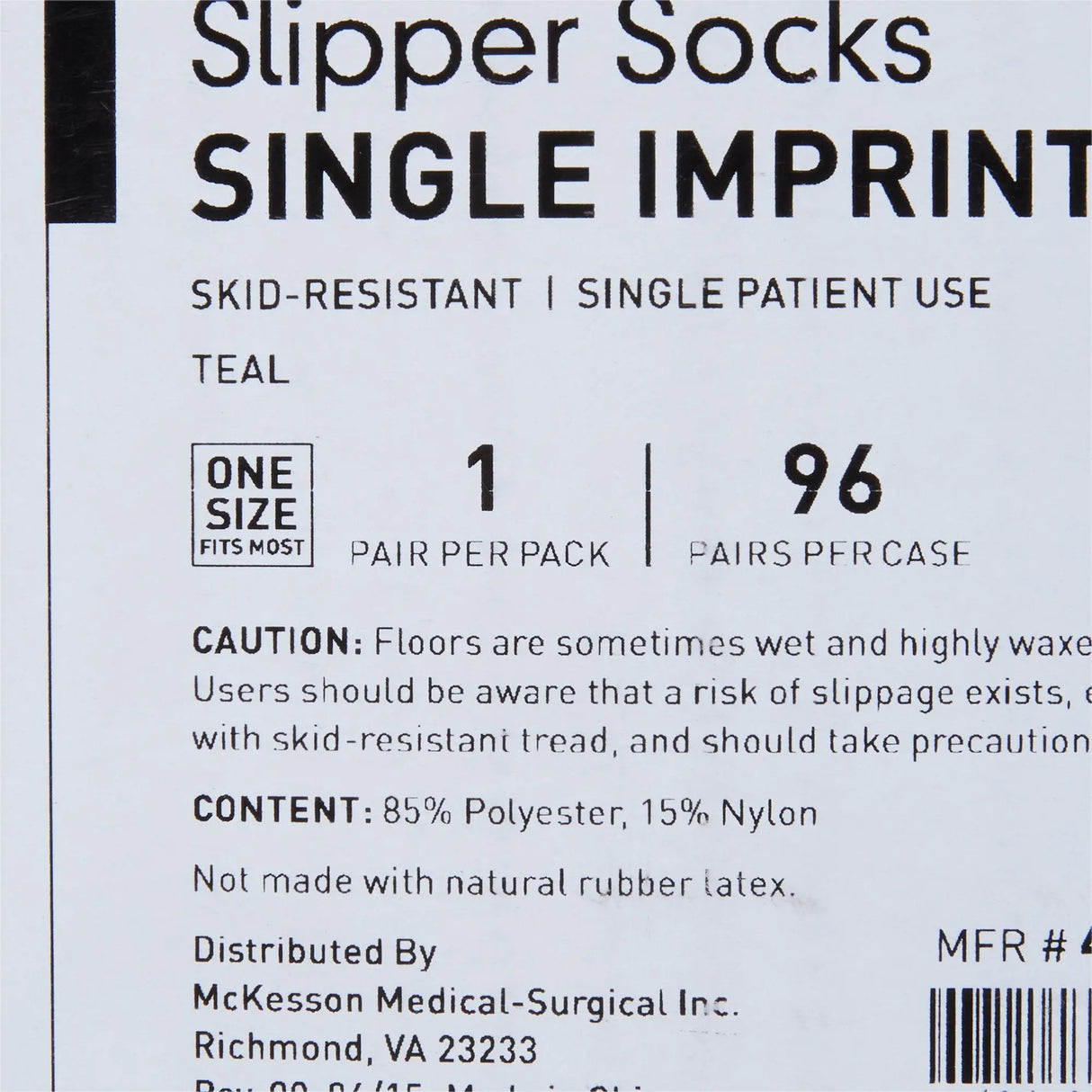 McKesson Paw Prints Slipper Socks, Aqua, One Size Fits Most McKesson Paw Prints®