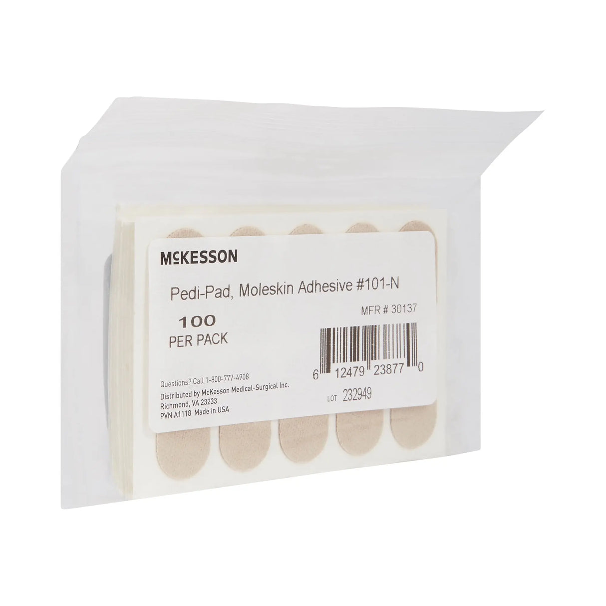 McKesson Pedi-Pad Beige Protective Pad, Size 101 Narrow McKesson Pedi-Pad