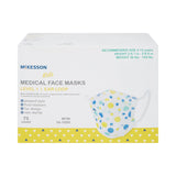 McKesson Pediatric Procedure Mask, Blue and Yellow Polka Dot McKesson