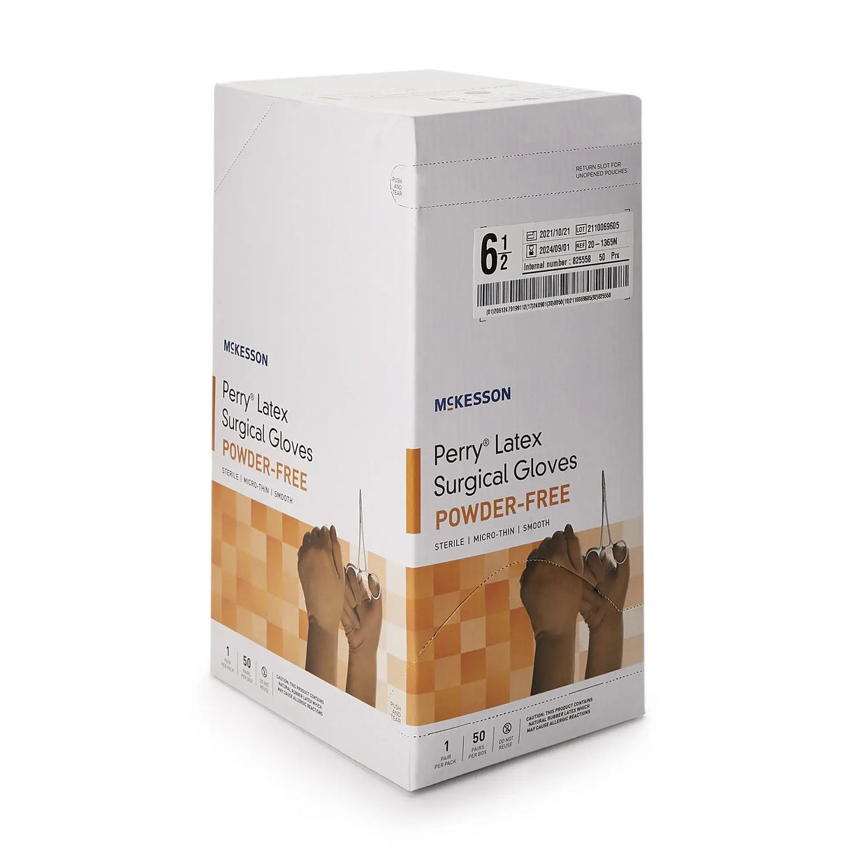 McKesson Perry® Latex Surgical Glove, Size 6.5, Brown McKesson Perry®