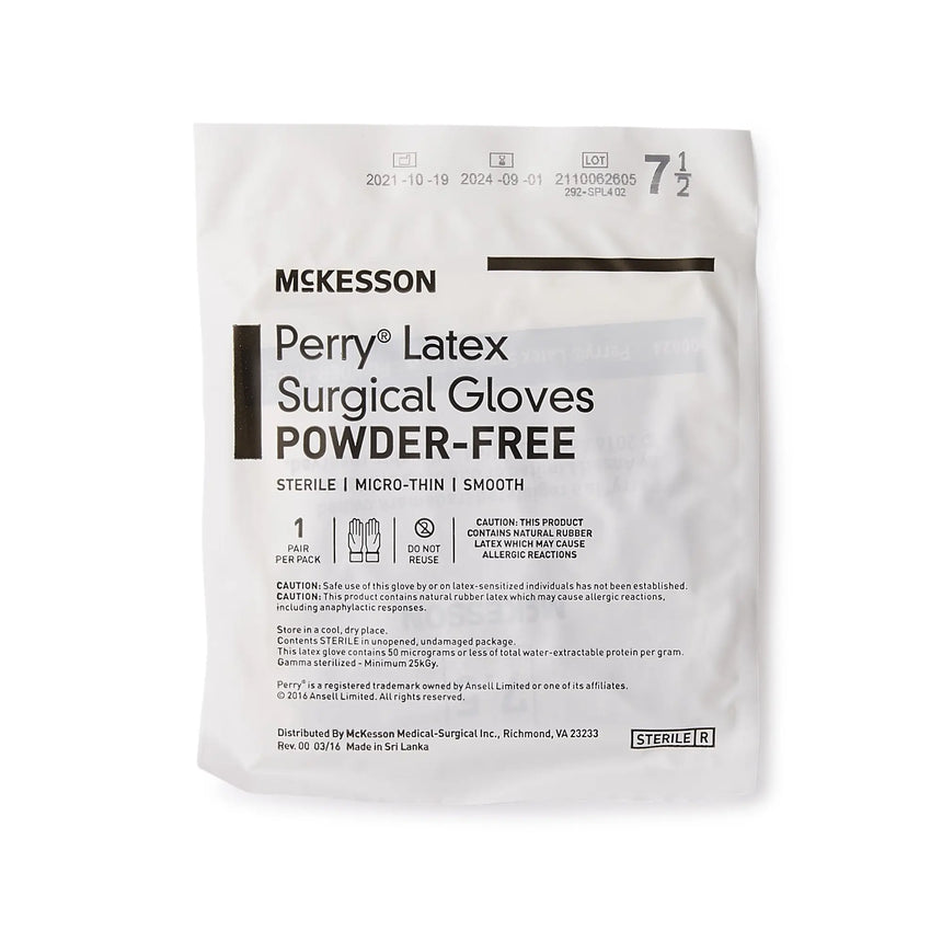 McKesson Perry® Latex Surgical Glove, Size 7.5, Brown McKesson Perry®