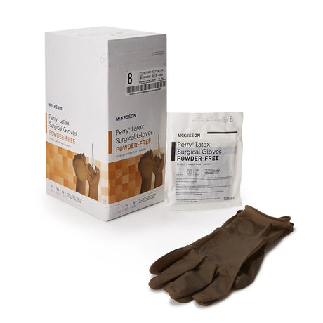 McKesson Perry® Latex Surgical Glove, Size 8, Brown McKesson Perry®