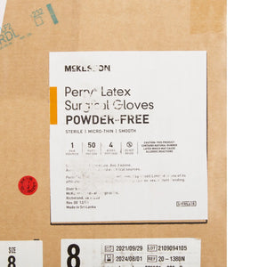 McKesson Perry® Latex Surgical Glove, Size 8, Brown McKesson Perry®