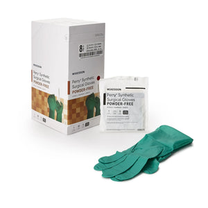 McKesson Perry® Performance Plus Polychloroprene Surgical Glove, Size 8.5, Dark Green McKesson Perry® Performance Plus