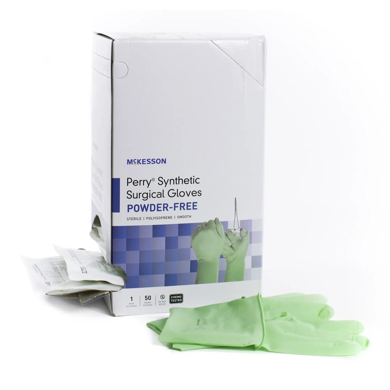 McKesson Perry® Performance Plus Polyisoprene Surgical Glove, Size 5.5, Green McKesson Perry® Performance Plus