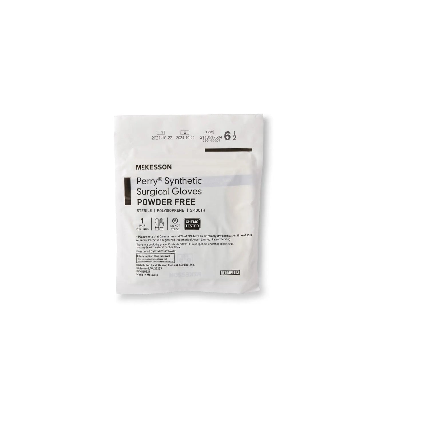 McKesson Perry® Performance Plus Polyisoprene Surgical Glove, Size 6.5, Green McKesson Perry® Performance Plus