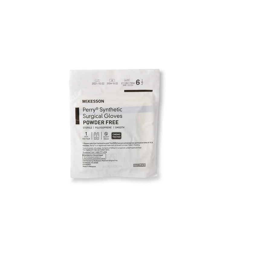 McKesson Perry® Performance Plus Polyisoprene Surgical Glove, Size 6.5, Green McKesson Perry® Performance Plus