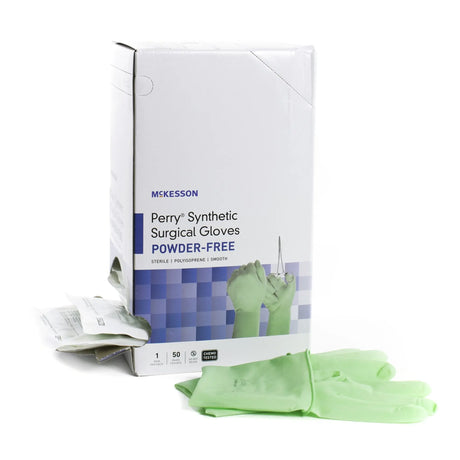 McKesson Perry® Performance Plus Polyisoprene Surgical Glove, Size 8.5, Green McKesson Perry® Performance Plus