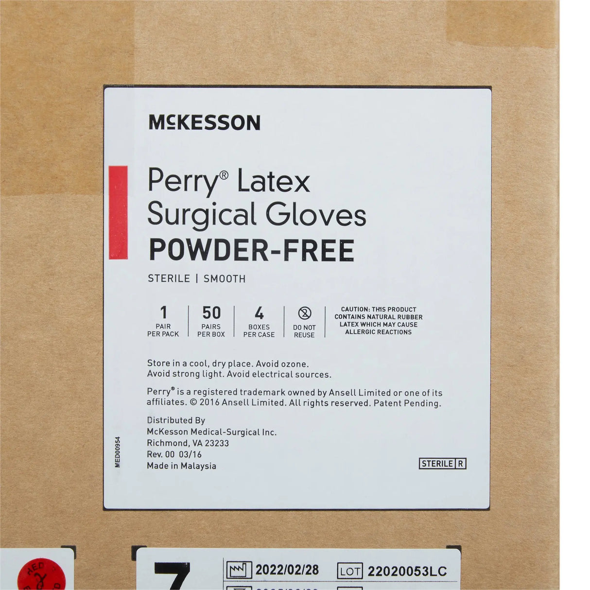 McKesson Perry® Performance Plus Surgical Glove, Size 7, Cream McKesson Perry® Performance Plus