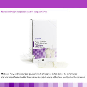 McKesson Perry® Synthetic Surgical Gloves Polychloroprene Surgical Glove, Size 7.5, Cream McKesson Perry® Synthetic Surgical Gloves