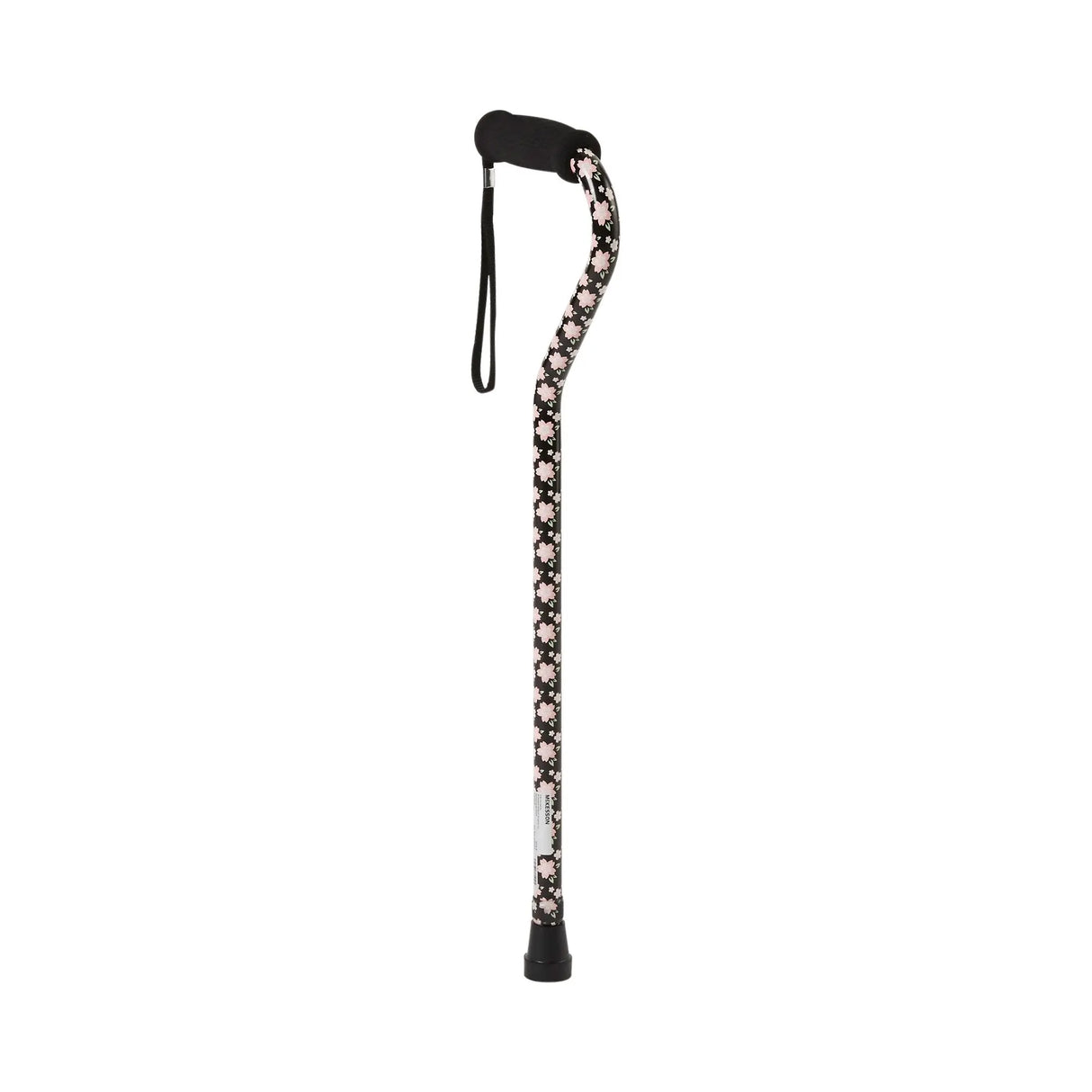 McKesson Pink Floral Offset Cane, Aluminum, 30 – 39 Inch Height McKesson