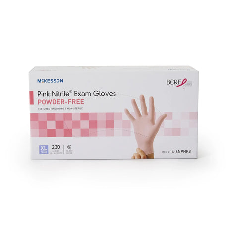 McKesson Pink Nitrile® Nitrile Exam Glove, Extra Large, Pink McKesson Pink Nitrile®