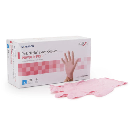 McKesson Pink Nitrile® Nitrile Exam Glove, Large, Pink McKesson Pink Nitrile®