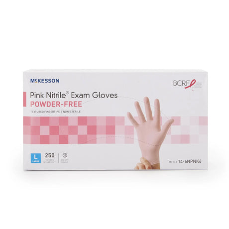 McKesson Pink Nitrile® Nitrile Exam Glove, Large, Pink McKesson Pink Nitrile®