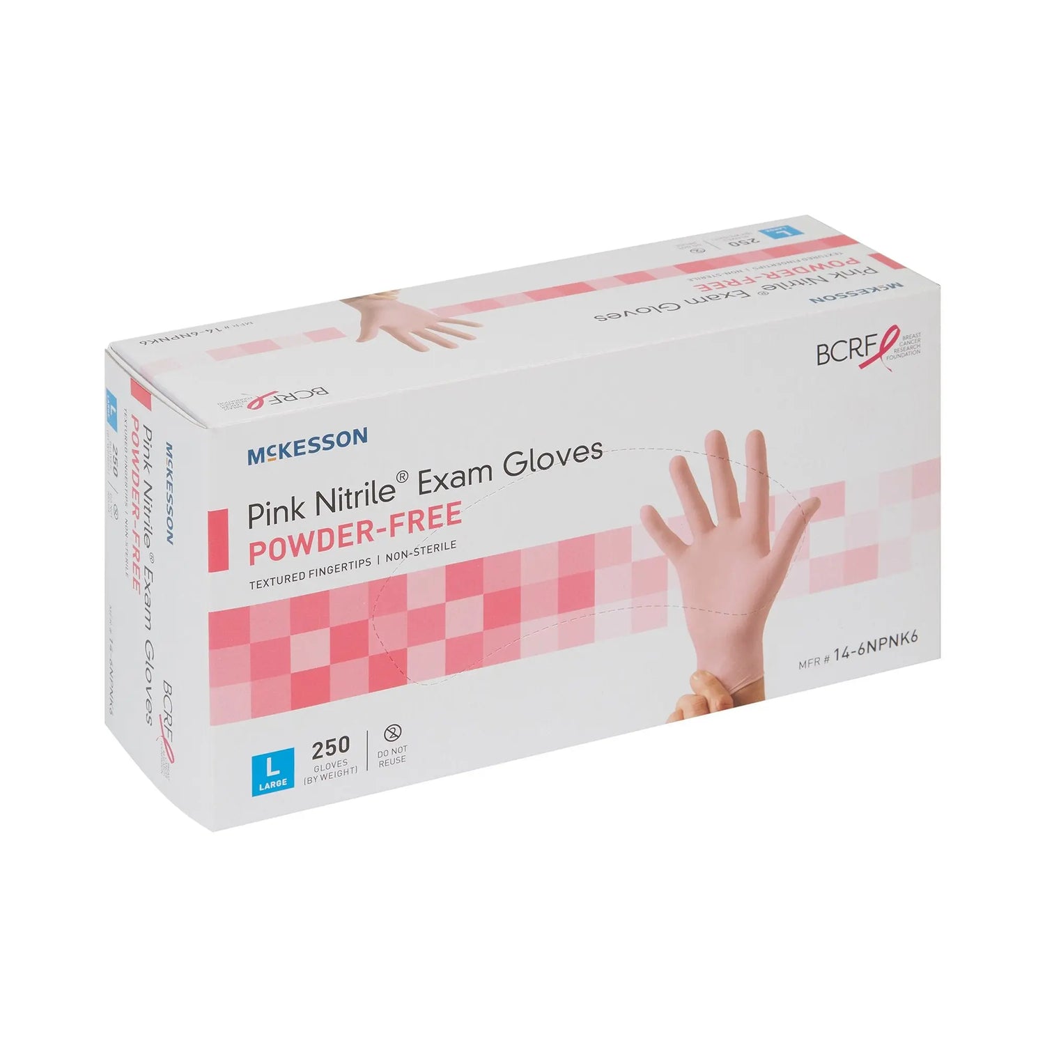 McKesson Pink Nitrile® Nitrile Exam Glove, Large, Pink McKesson Pink Nitrile®