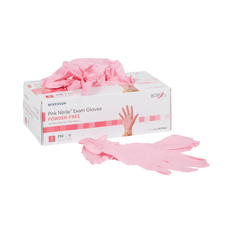 McKesson Pink Nitrile® Nitrile Exam Glove, Small, Pink McKesson Pink Nitrile®