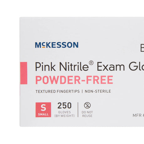 McKesson Pink Nitrile® Nitrile Exam Glove, Small, Pink McKesson Pink Nitrile®