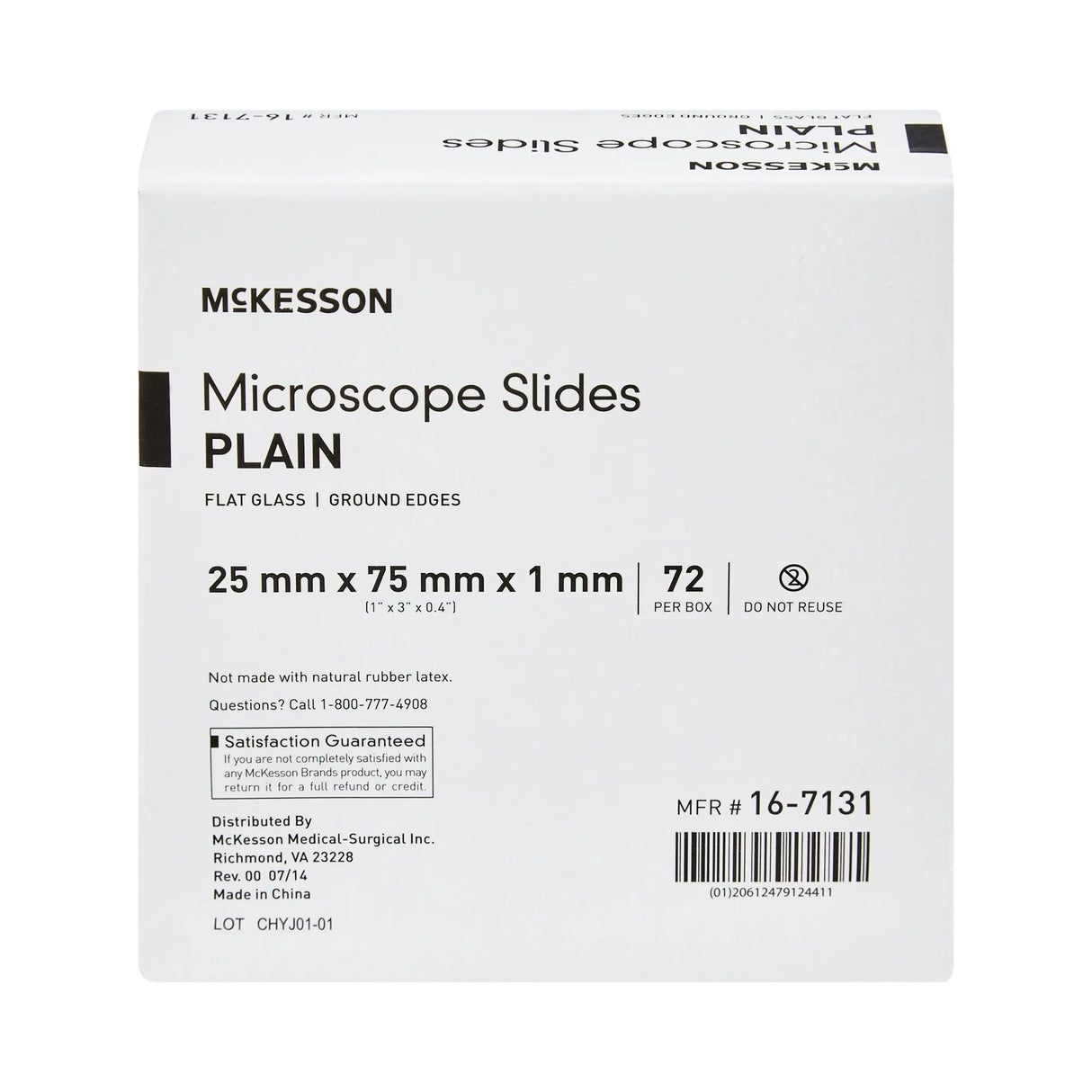 McKesson Plain Microscope Slide, 1 x 3 Inch McKesson