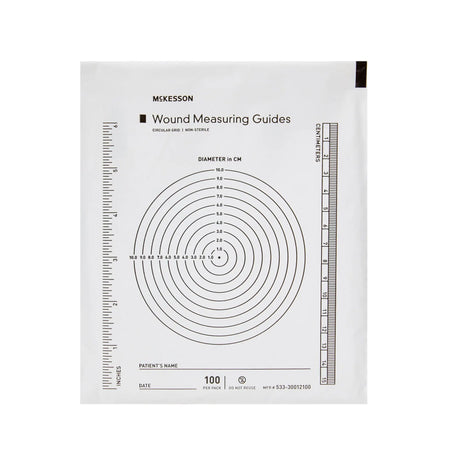 McKesson Plastic Wound Measuring Guide, 5 x 7 Inch McKesson