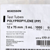 McKesson Polypropylene Test Tube, 5 mL, 12 x 75 mm McKesson