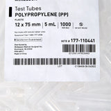 McKesson Polypropylene Test Tube, 5 mL, 12 x 75 mm McKesson