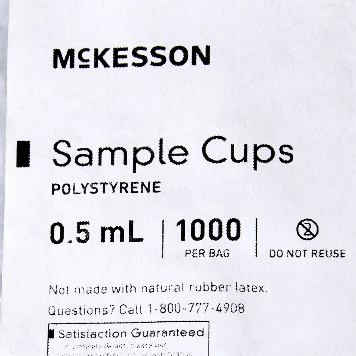 McKesson Polystyrene Sample Cup, 0.5 mL McKesson