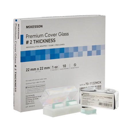 McKesson Premium No. 2 Thickness Cover Glass, 22 x 22 mm McKesson