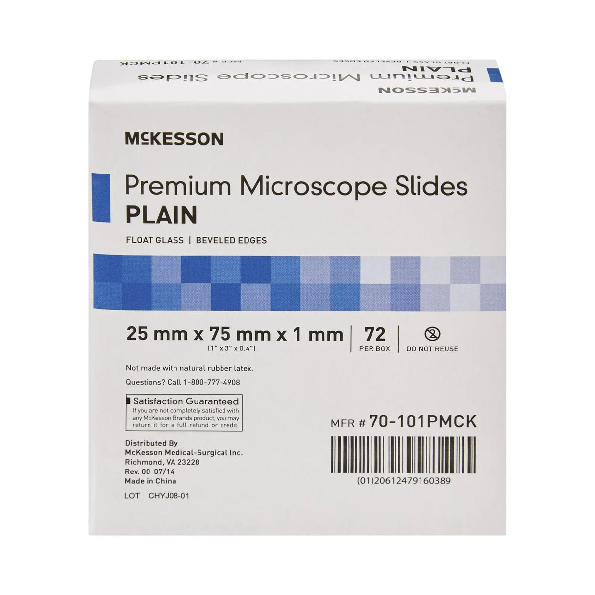 McKesson Premium Plain Microscope Slide, 25 x 75 mm McKesson